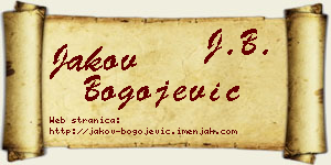 Jakov Bogojević vizit kartica